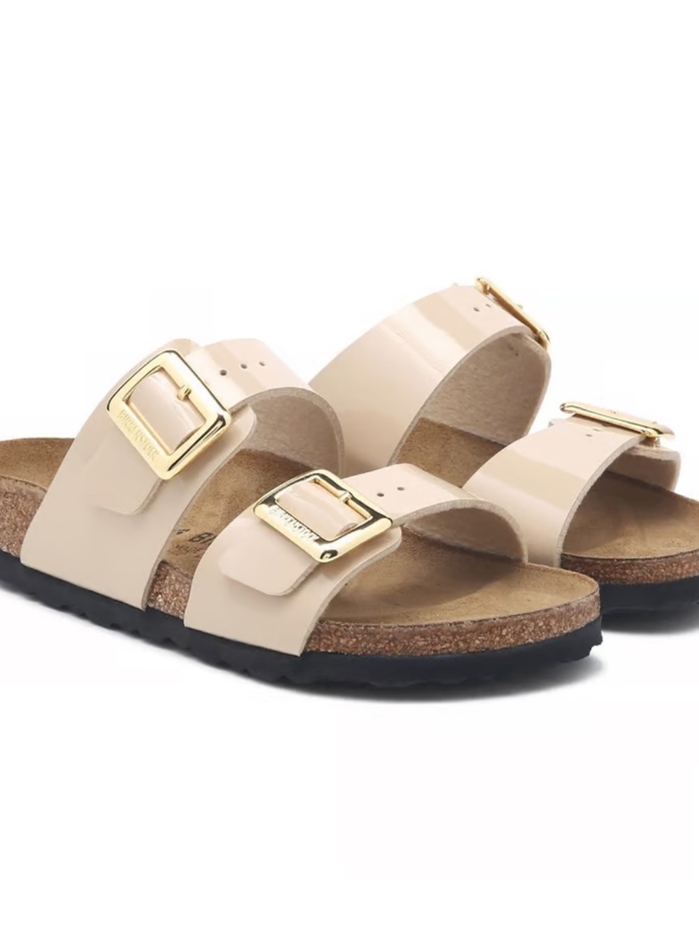 Birkenstock Sydney Luxe buckle sand patent